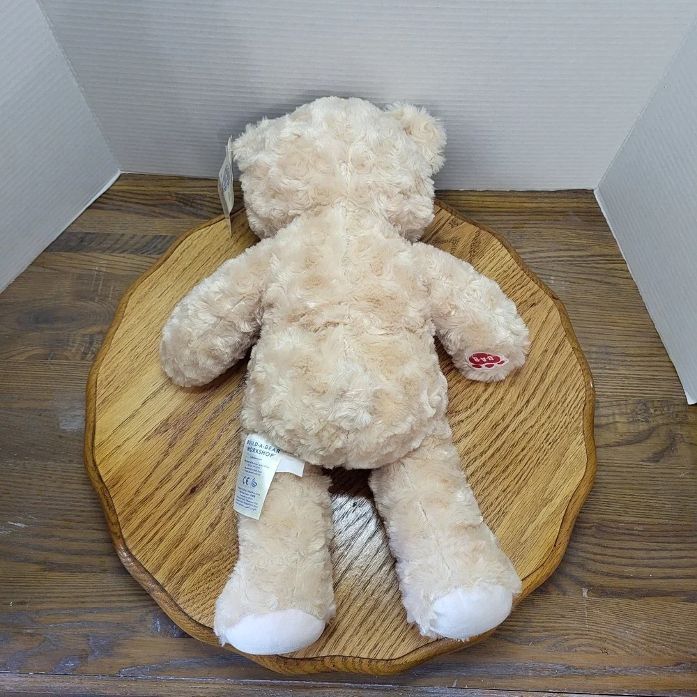NWT Build A Bear Workshop Plush Happy Hugs IV Teddy Bear Tan Stuffed Animal Toy
